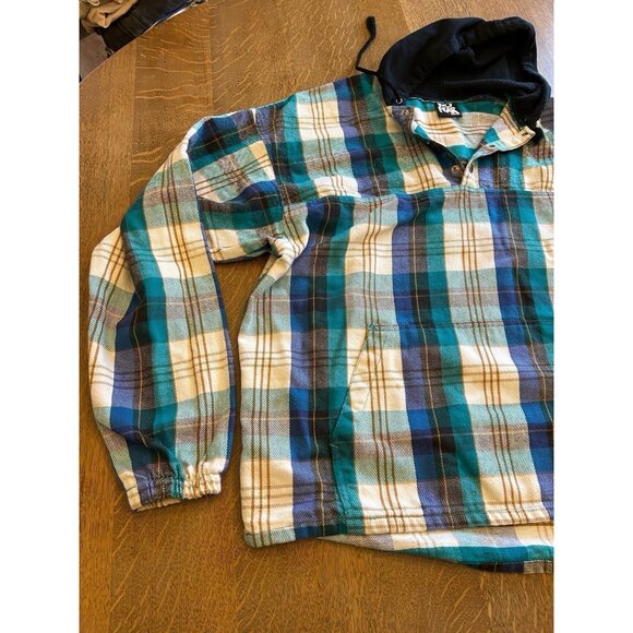 Vintage No Fear Men’s Plaid Flannel Pullover size XL - Picture 2 of 6